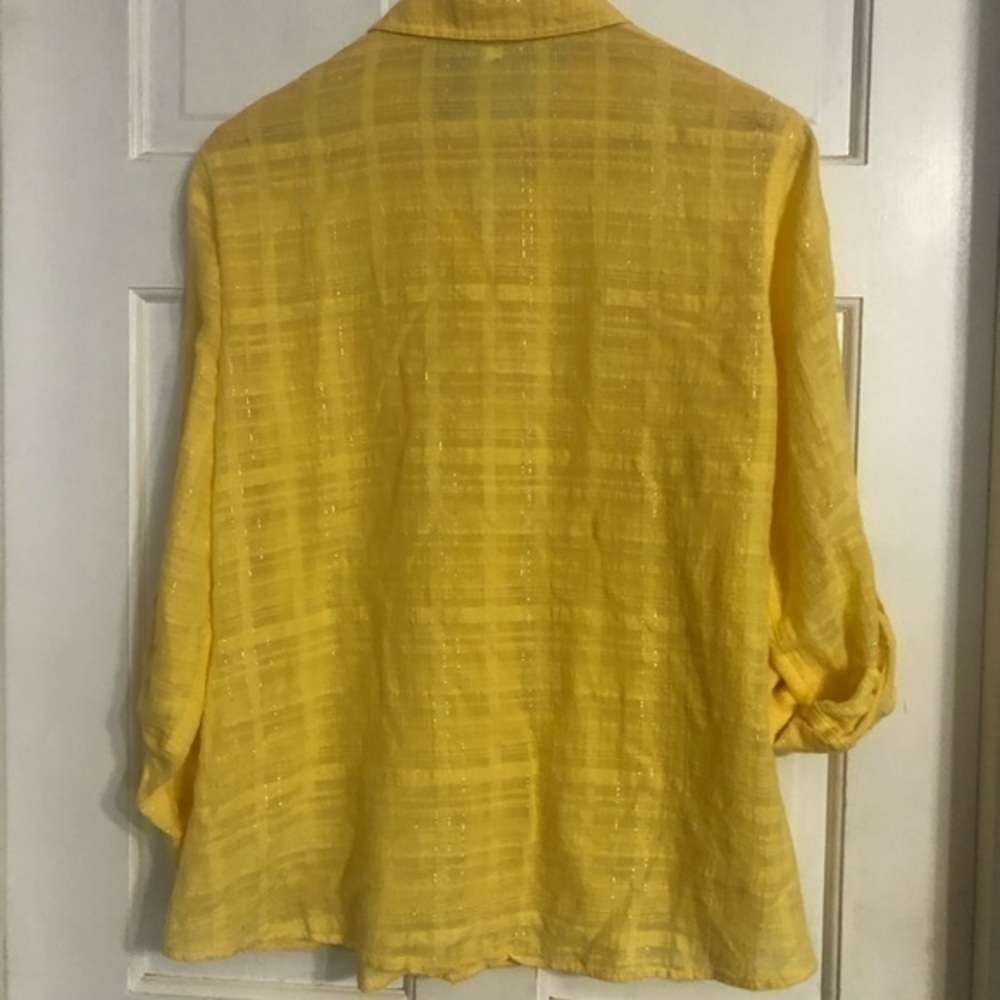 Chico’s Yellow Button Front Blouse - image 5